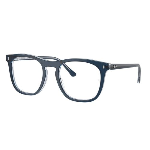 Lentes oftálmicos unisex Ray Ban square blu on transparent blu rx2210v