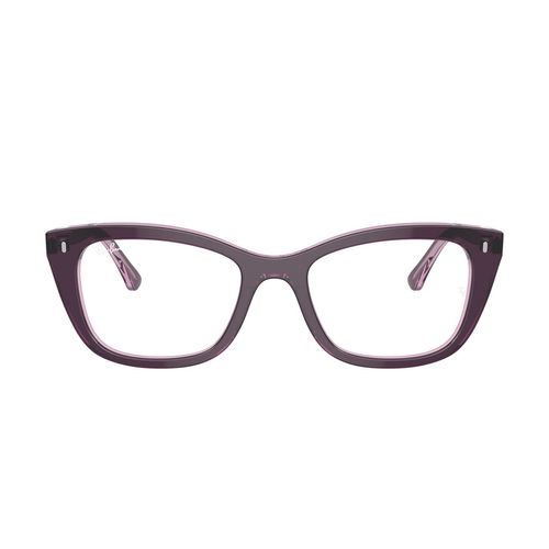 Lentes oftálmicos unisex Ray Ban pillow violet on transparent pink rx5433