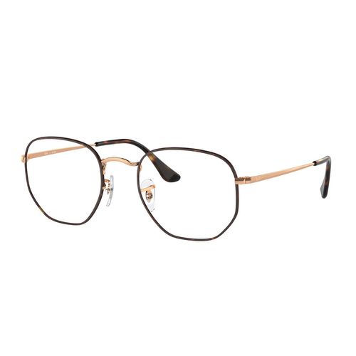 Lentes oftálmicos unisex Ray Ban irregular havana on rosegold rx6448