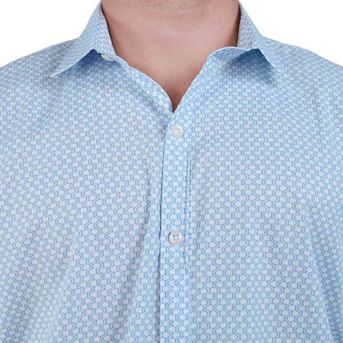 Camisa Casual Para Caballero Buckle London Azul BKMC1111