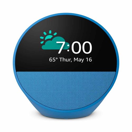 Asistente de voz echo spot Amazon azul b0bfc8dr7c