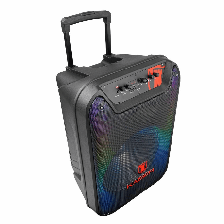 Bafle Mitzu 15" 25,000W pmpo con llantas y micrófono KSW-3515