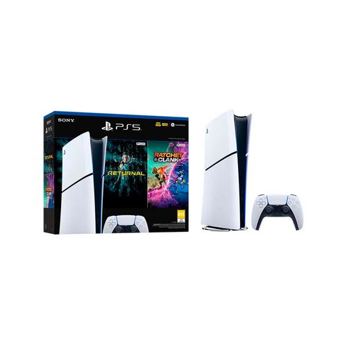 Consola ps5 slim digital con 2 juegos Sony blanco 1000038901