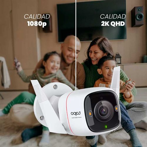 Cámara exterior con visión nocturna Tp-Link blanco tapo c325wb