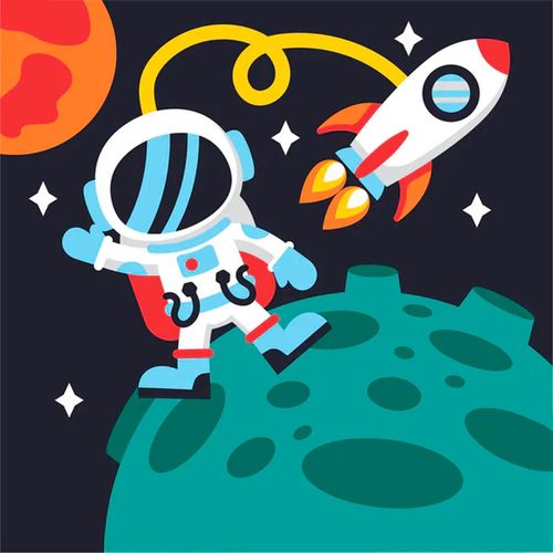Pinta por numero aventura espacial Diako multicolor bu-1842