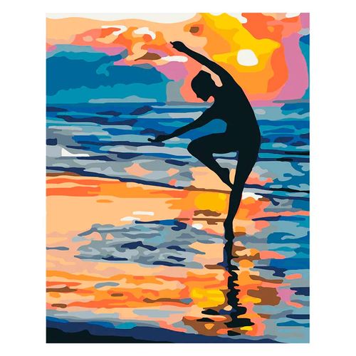 Pinta por numero bailando al atardecer Diako multicolor bu-0586