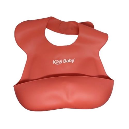 Babero De Silicon Para Bebé Kool Baby Tinto BIP8