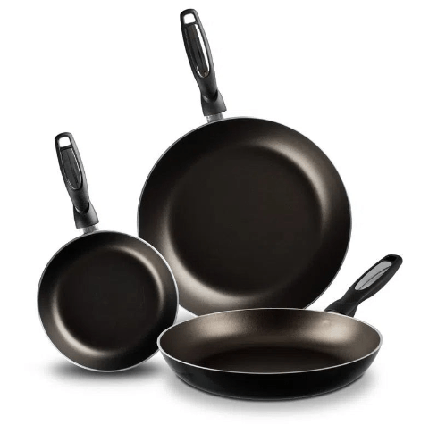 3 Pack de sartenes Ekco trendy blue aluminio con duraflon negro