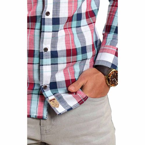 Camisa Casual Para Caballero Oaktree Rojo 1078