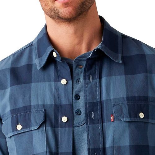 Camisa Casual Para Caballero Levis Azul 19587-0290