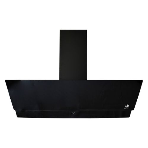 campana extractora CP-90 decorativa de pared de tipo pantalla con cristal templado color negro