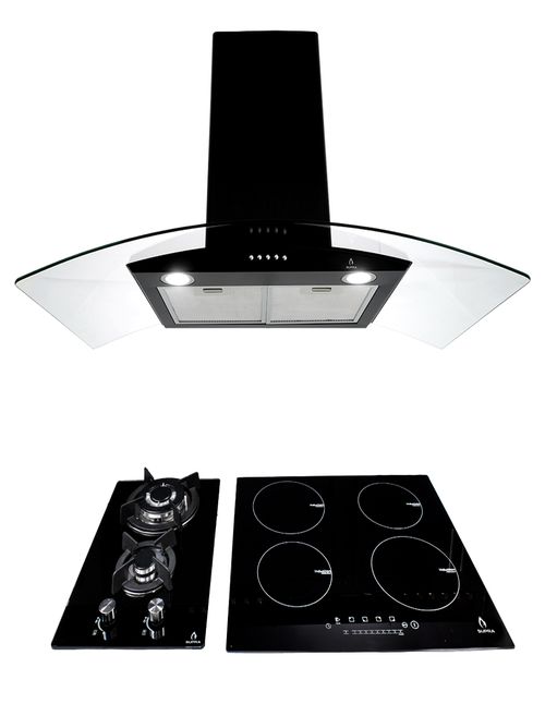 Tricombolussarl Supra Parrilla De Inducclón + campana pared + a gas