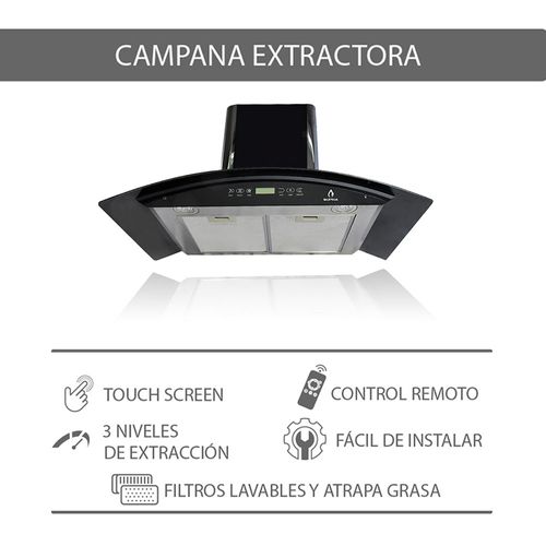 Combo Supra PORTOFINO campana para pared SKYFALL y Parrilla 5Q-IN