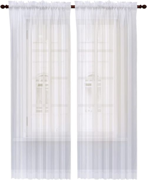 Cortinas traslúcidas B.Kind & Beyond blanco 2 Paneles