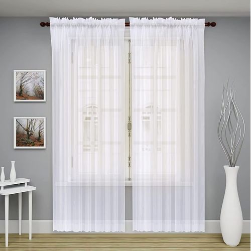 Cortinas traslúcidas B.Kind & Beyond blanco 2 Paneles