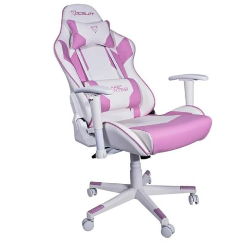 Ocelot Gaming Silla Gamer OSR-05, hasta 150kg, Rosa/Blanco