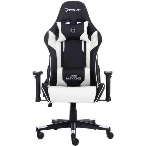 Silla gamer Ocelot gaming negro/blanco osb-04