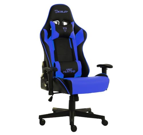 Silla Gamer Ocelot Gaming Azul/Negro OSBLUE-08