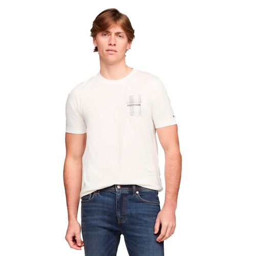 Playera Casual Para Caballero Tommy Hilfiger MW0MW35459-YBH Blanco