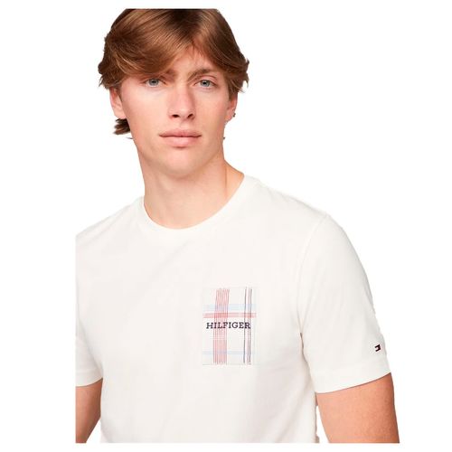 Playera Casual Para Caballero Tommy Hilfiger MW0MW35459-YBH Blanco