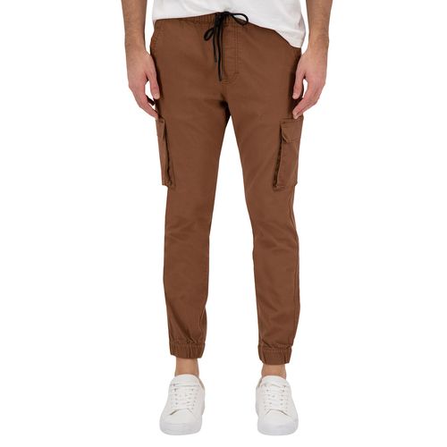 Jogger Cargo De Gabardina Para Caballero Holstone Café 1201