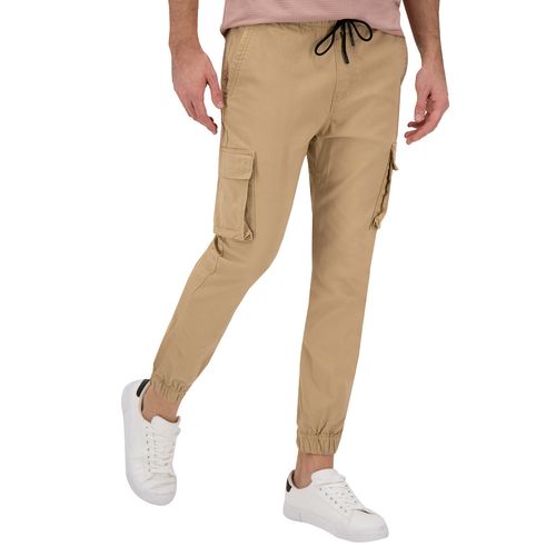 Jogger Cargo De Gabardina Para Caballero Holstone Caqui 1201