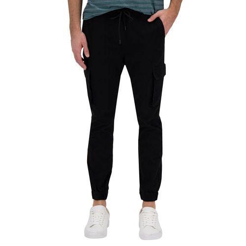 Jogger Cargo De Gabardina Para Caballero Holstone Negro 1201