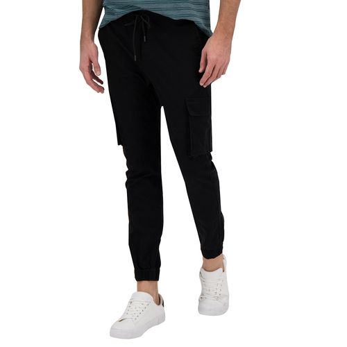 Jogger Cargo De Gabardina Para Caballero Holstone Negro 1201