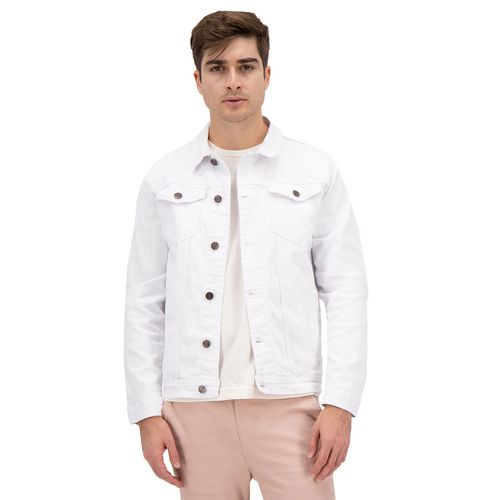 Chamarra de mezclilla Holstone blanco para caballero 110