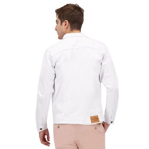 Chamarra De Mezclilla Para Caballero Holstone Blanco 110