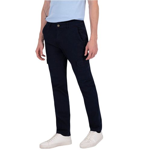 Pantalón Chino Cargo Para Caballero Holstone Azul 1305