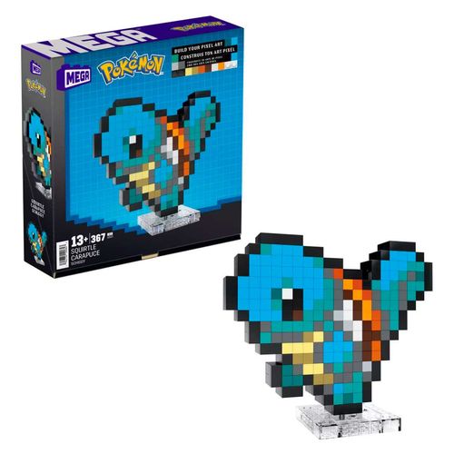 Mega squirtle pixel Pokemon multicolor hth77