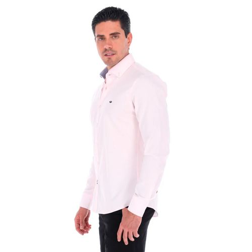 Camisa Casual Para Caballero Porto Blanco Rosa CBASIC-18