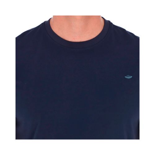 Playera Casual Para Caballero Porto Blanco Azul TBASIC-34