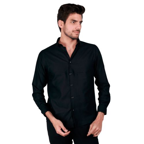 Camisa De Vestir Para Caballero Alberto Olguin Negro AOMC1342