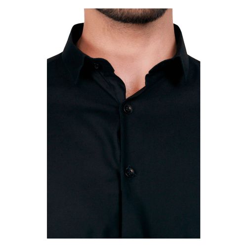 Camisa De Vestir Para Caballero Alberto Olguin Negro AOMC1342