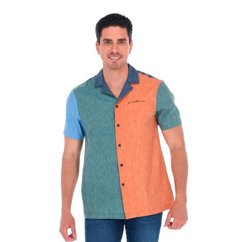 Camisa Casual Para Caballero Porto Blanco Multicolor CRE-2273