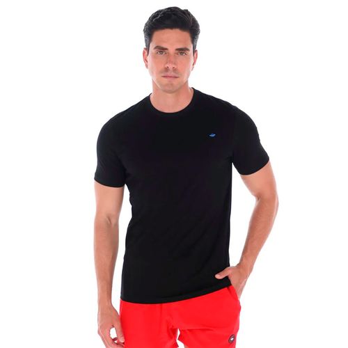 Playera Casual Para Caballero Porto Blanco Negro TBASIC-02