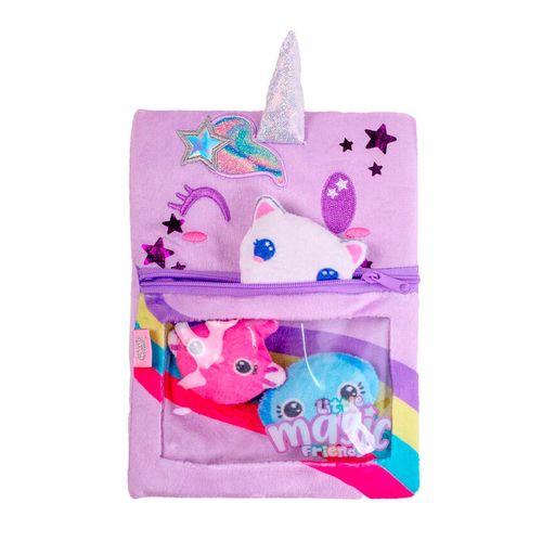 Diario Con Forro De Peluche Unicornio Onix Multicolor 14345224001