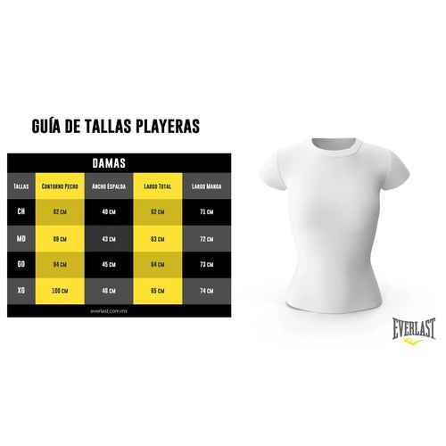 Playera deportiva para dama Everlast v58012 negro