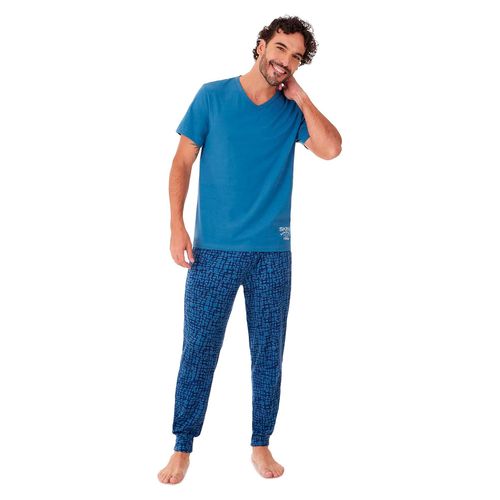 Pijama Para Caballero Skiny Azul 75896