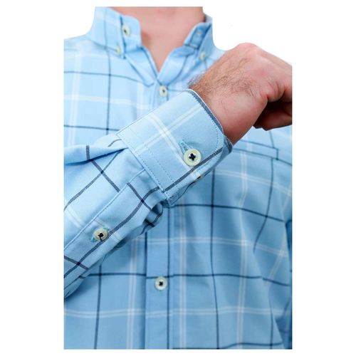 Camisa Casual Para Caballero Stone Rose Azul SRMC1140