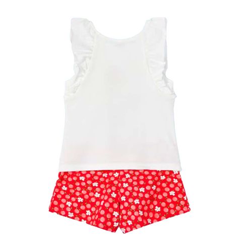 Conjunto De Playera Y Short Para Niña Mayoral Rojo 3264