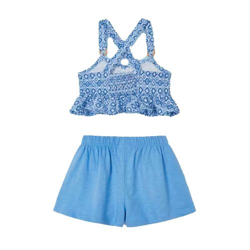 Conjunto de playera y short para niña Mayoral azul 3265