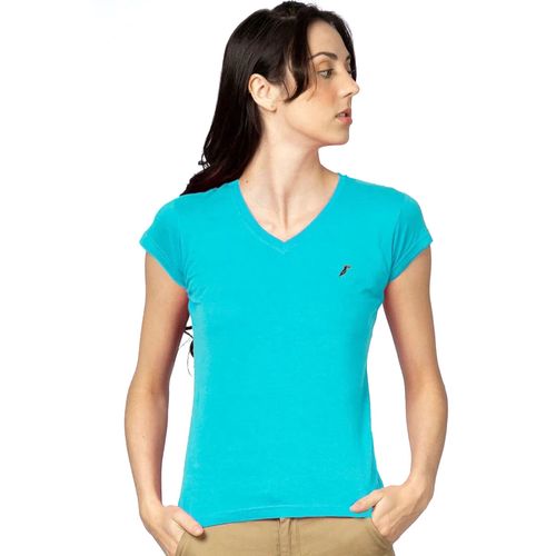 Playera Para Dama Tucane Azul AIR V NECK