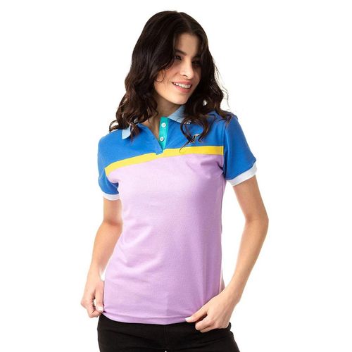 Playera Tipo Polo Para Dama Tucane Morado BLOCK POLO 7