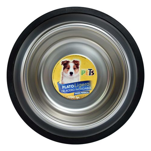 Plato para perro 16 oz Fancy Pets plata fl8172