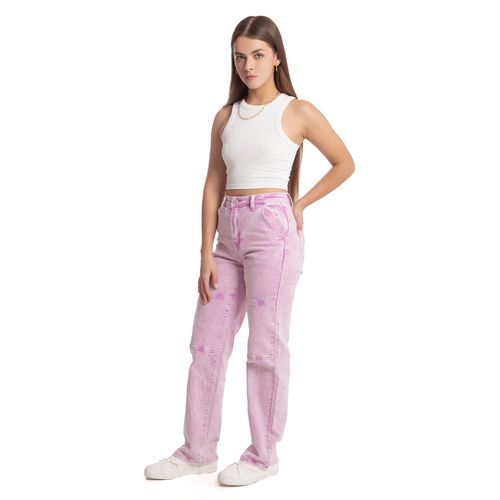 Pantalón de mezclilla para dama Balam lila bl6621