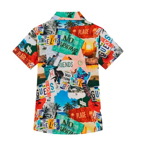 Camisa casual para joven Guess multicolor l4gh03wg5v0-p9i