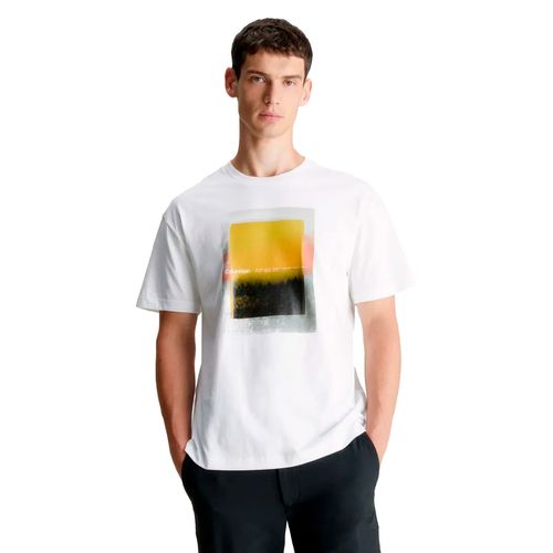 Playera Casual Para Caballero Calvin Klein Blanco K10K112394-YAF